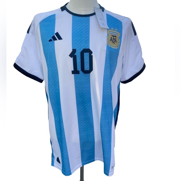 Messi 2022 Adidas Argentina Home Soccer Jersey  Men XXL - Picture 2 of 8